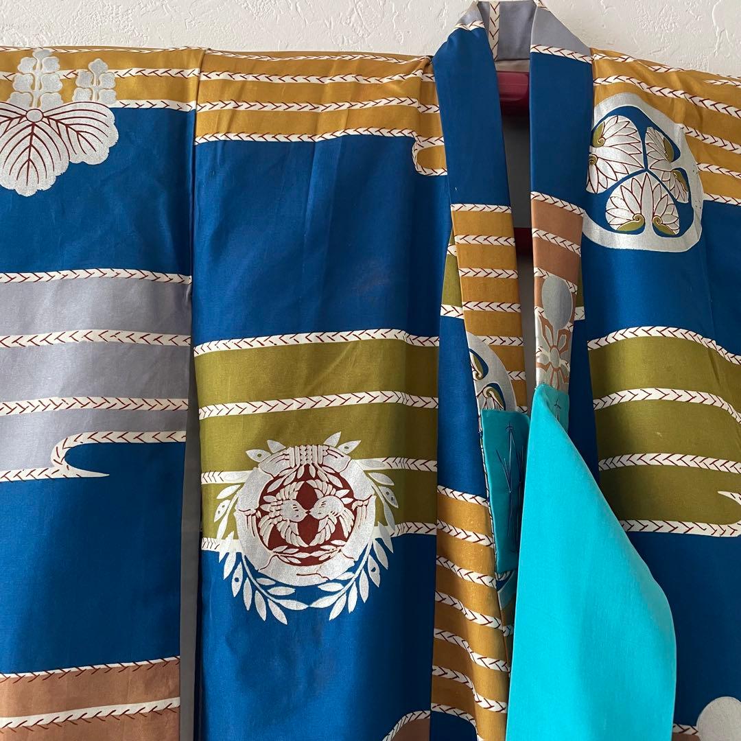 七五三　3歳　アンティークお着物セット　　総絞りの被布コーデ