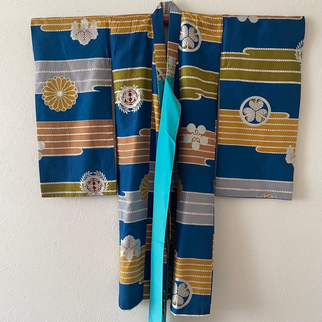 七五三　3歳　アンティークお着物セット　　総絞りの被布コーデ