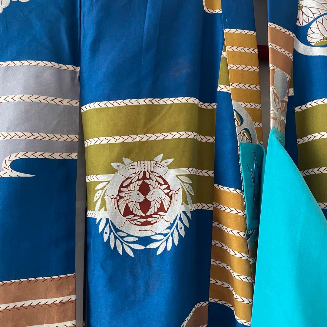 七五三　3歳　アンティークお着物セット　　総絞りの被布コーデ