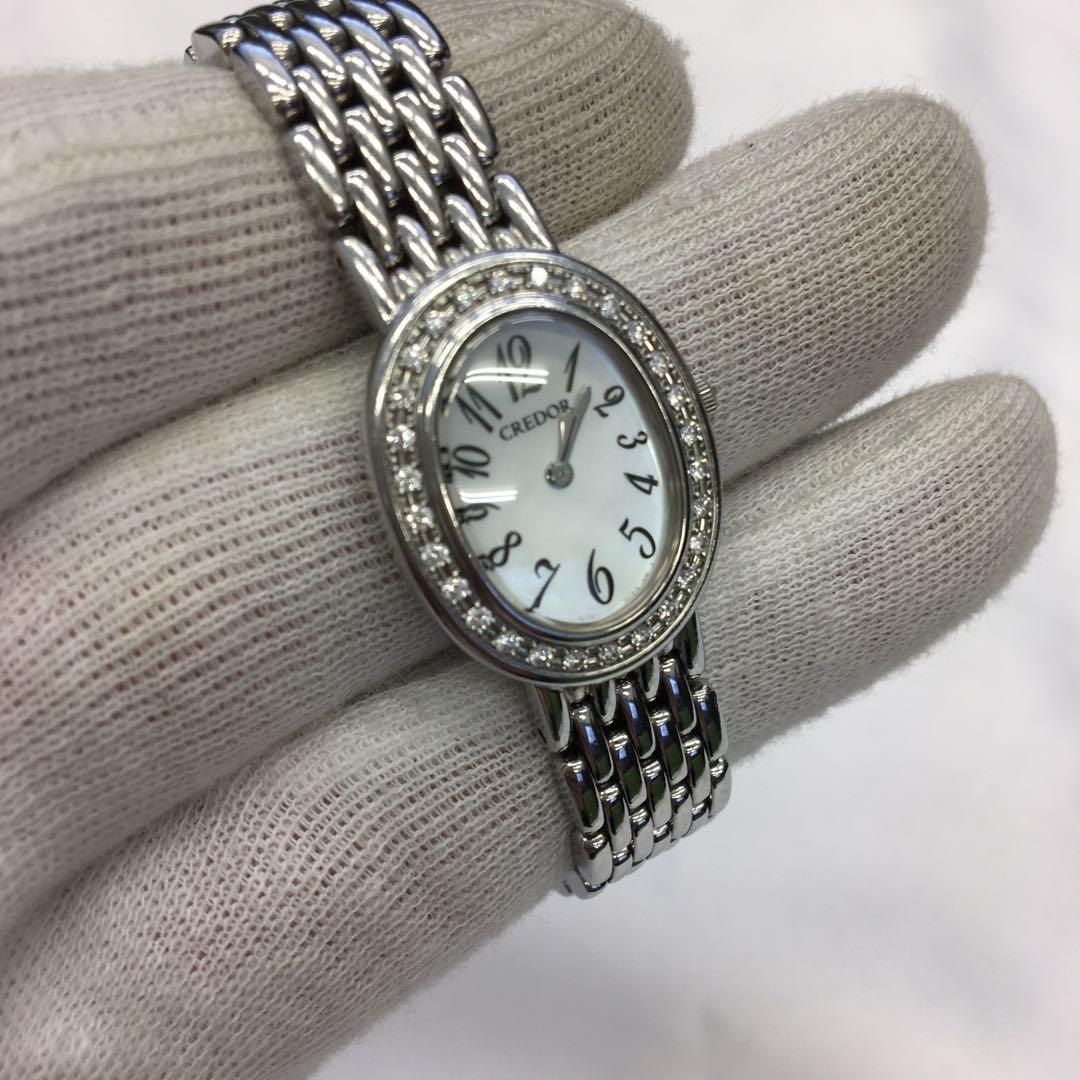 美品 SEIKO セイコー クレドール ダイヤベゼル 1E70-0AB0腕時計