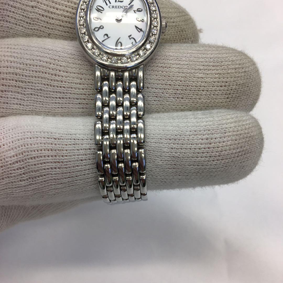 美品 SEIKO セイコー クレドール ダイヤベゼル 1E70-0AB0腕時計
