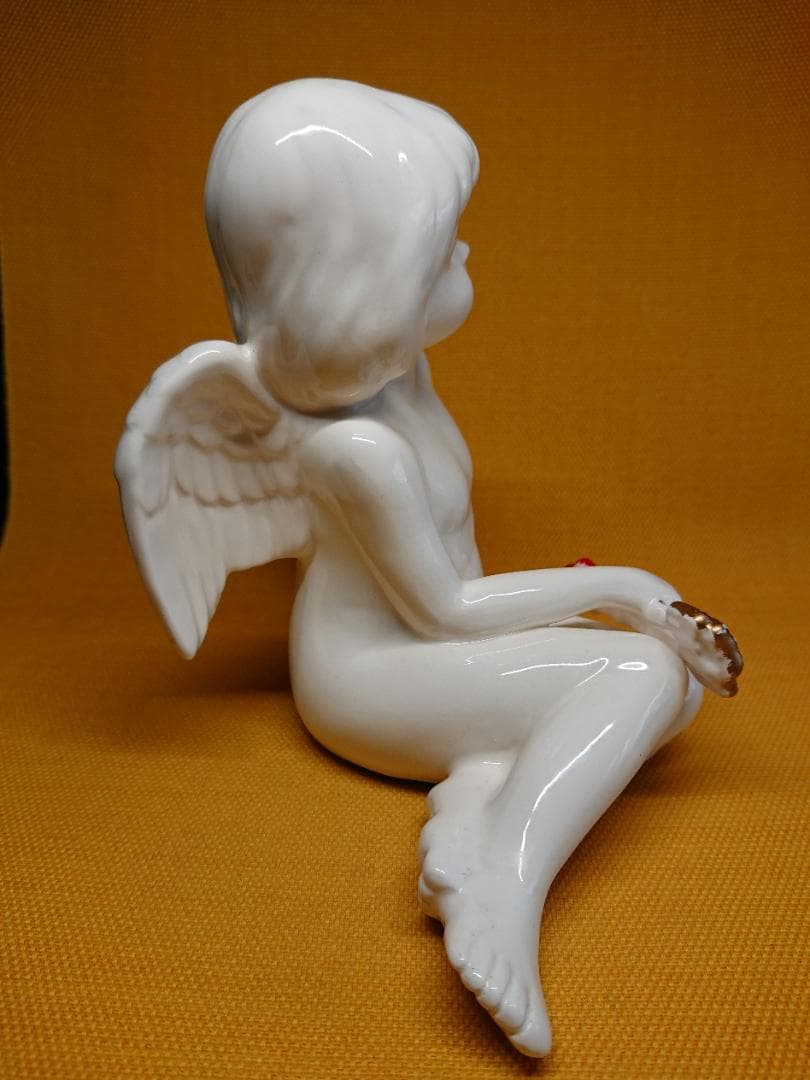 【美品】人形　天使　陶器　オブジェ　置物　インテリア　工芸品　美術品　A3113