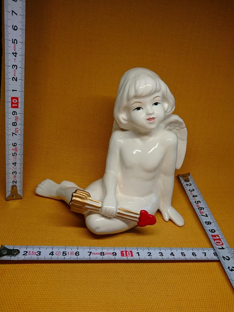【美品】人形　天使　陶器　オブジェ　置物　インテリア　工芸品　美術品　A3113