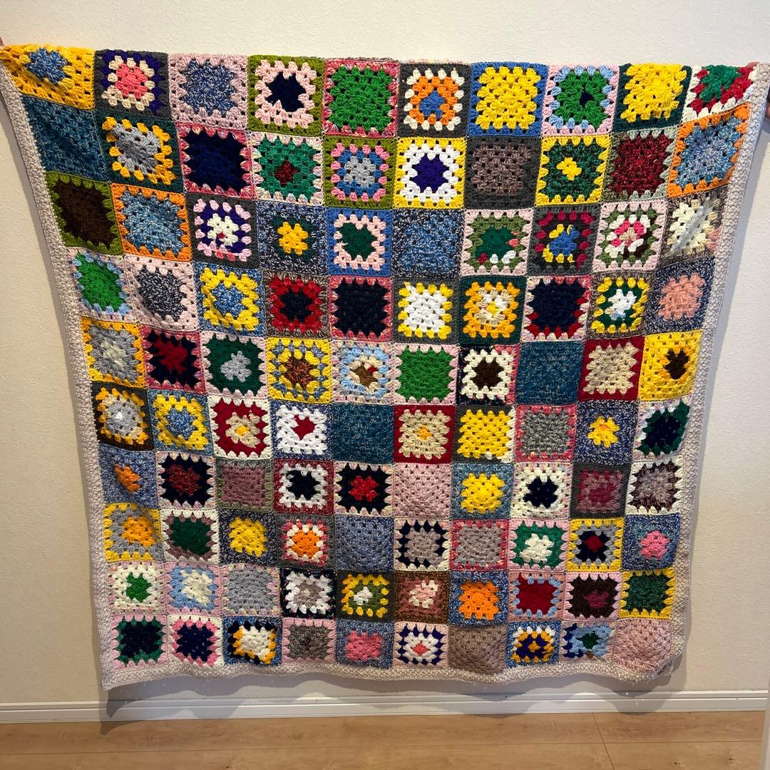 モチーフ編み　フリーカバー　ハンドメイド