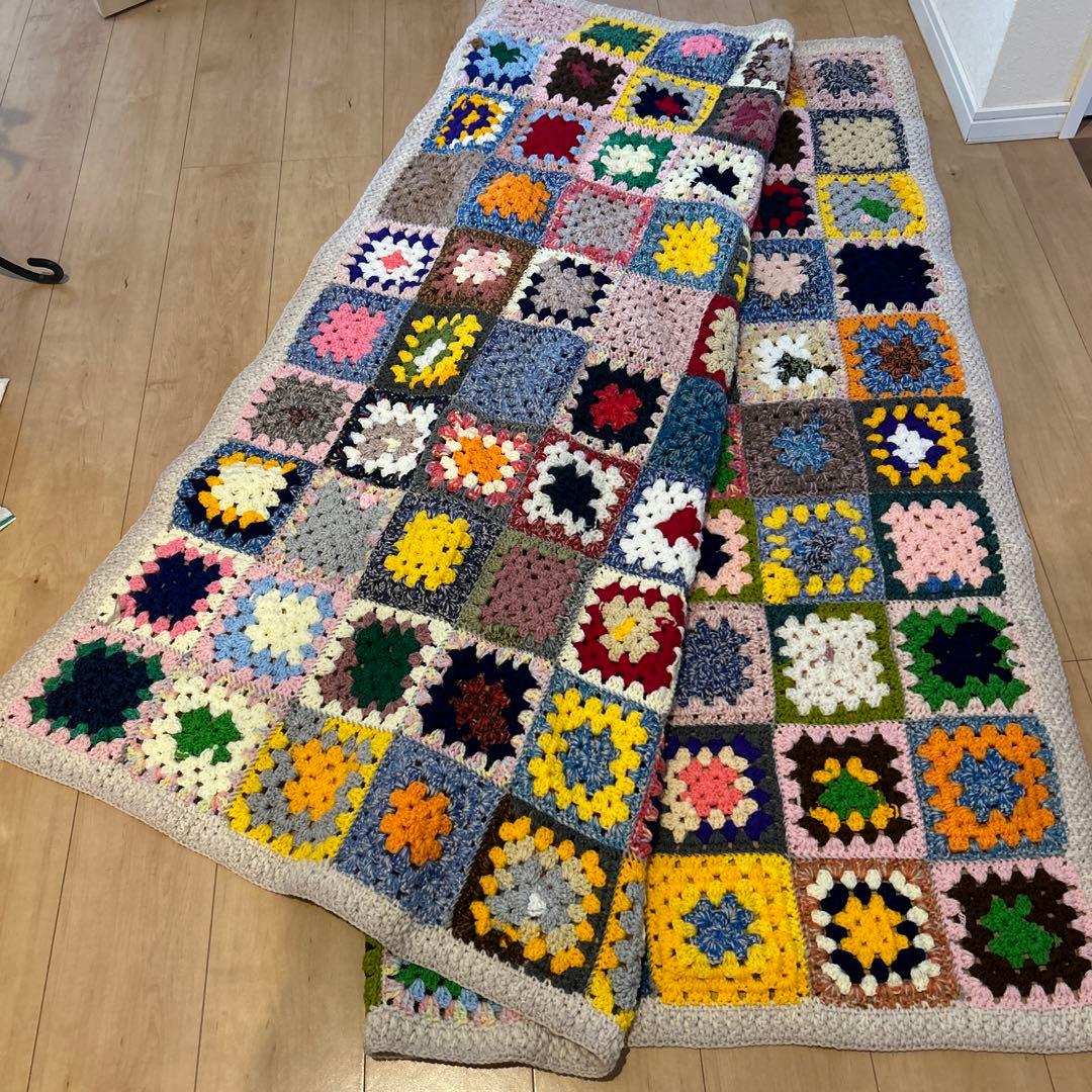 モチーフ編み　フリーカバー　ハンドメイド