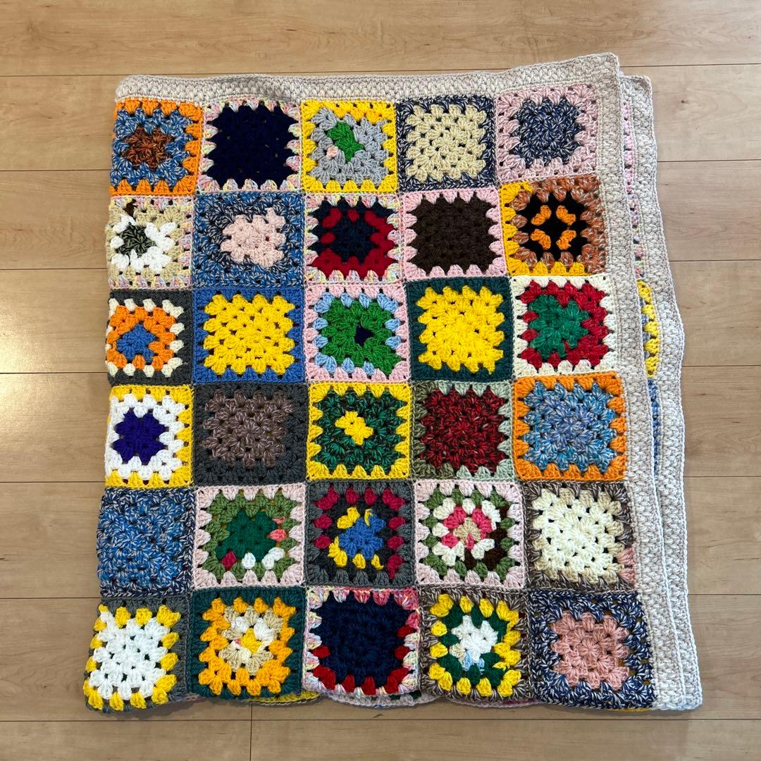 モチーフ編み　フリーカバー　ハンドメイド