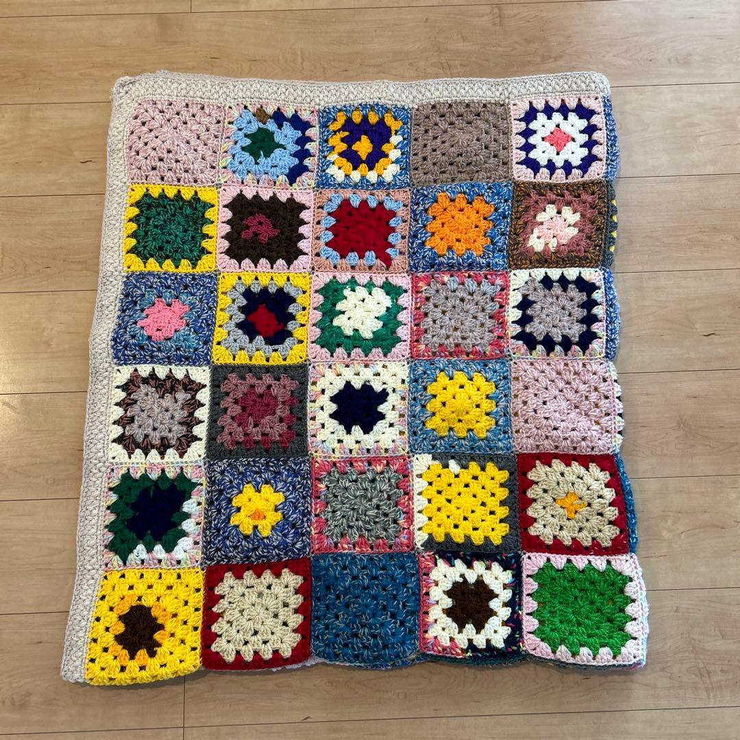 モチーフ編み　フリーカバー　ハンドメイド