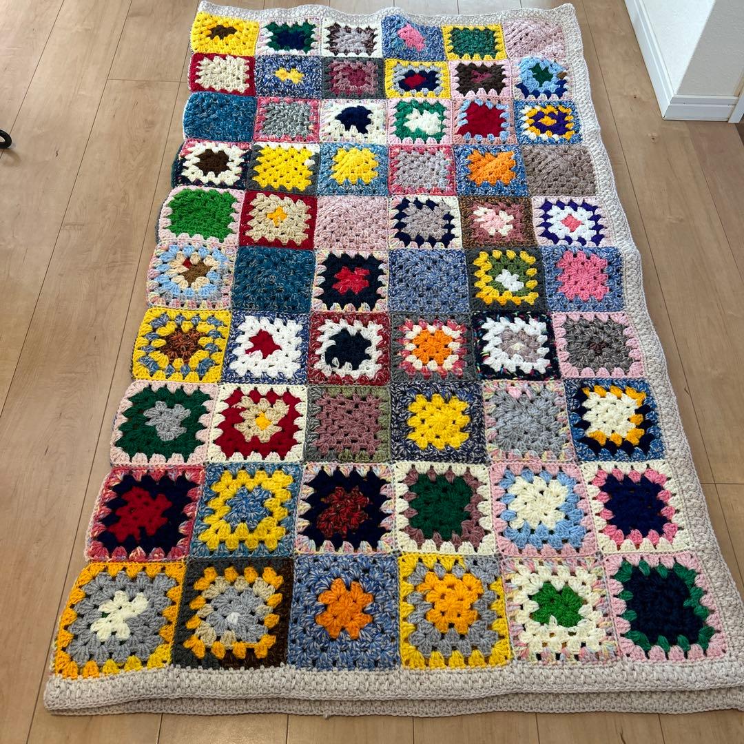 モチーフ編み　フリーカバー　ハンドメイド