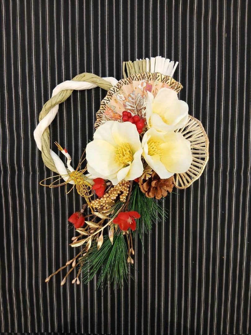 しめ縄飾　お正月飾り　しめ縄リース　フラワー　フラワーリース
