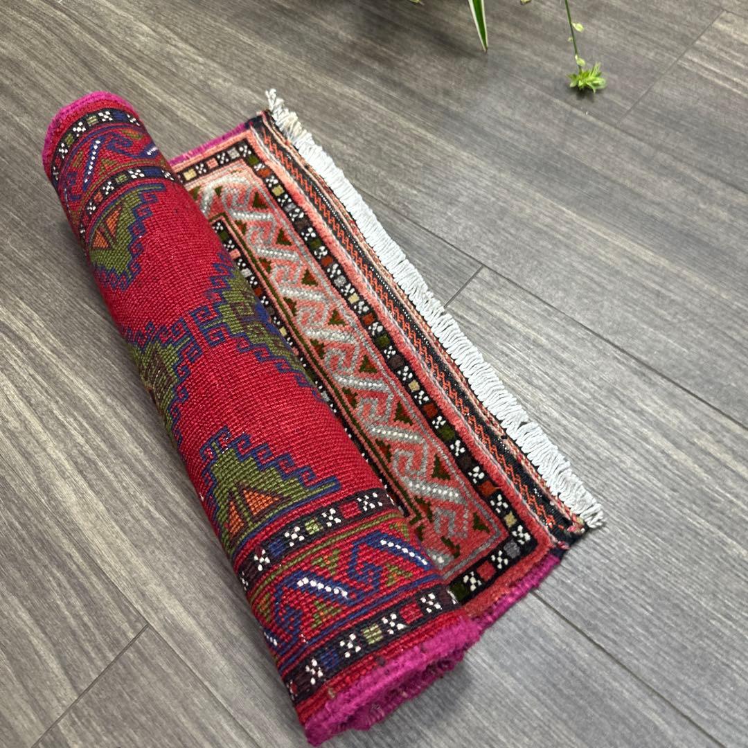 82x50cmヴィンテージ トライバル ラグトルクメン手織り絨毯