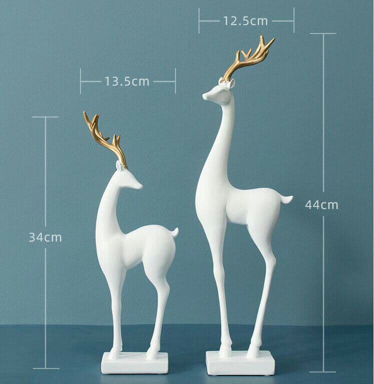 アイデア白い鹿飾り置物1対