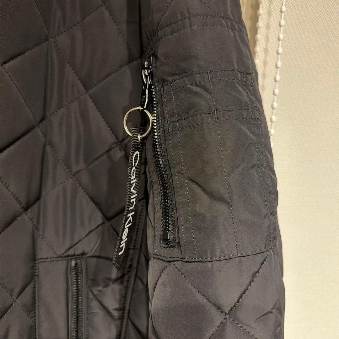   ブラック キルティッドベースボールジャケット