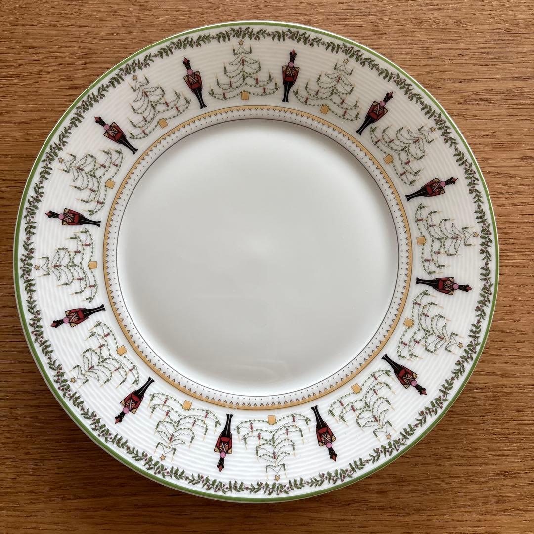 廃盤　希少　ベルナルド　リモージュ　クリスマス柄　プレート　ケーキ皿　4客