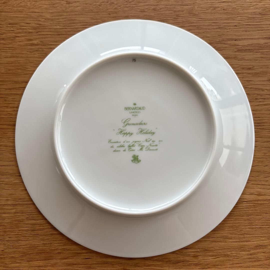 廃盤　希少　ベルナルド　リモージュ　クリスマス柄　プレート　ケーキ皿　4客