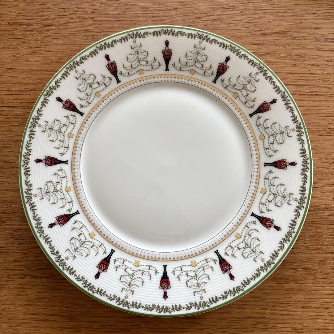 廃盤　希少　ベルナルド　リモージュ　クリスマス柄　プレート　ケーキ皿　4客