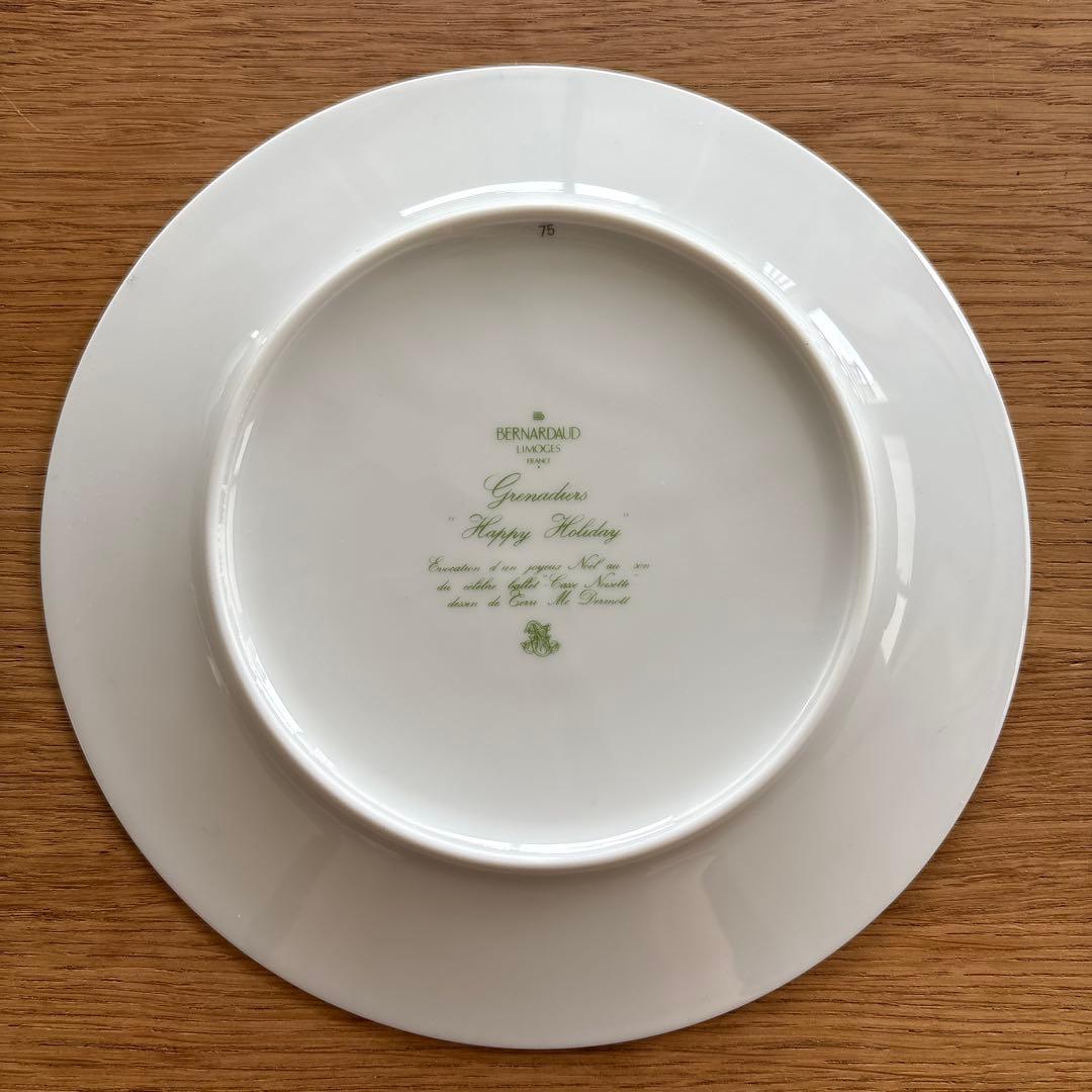 廃盤　希少　ベルナルド　リモージュ　クリスマス柄　プレート　ケーキ皿　4客