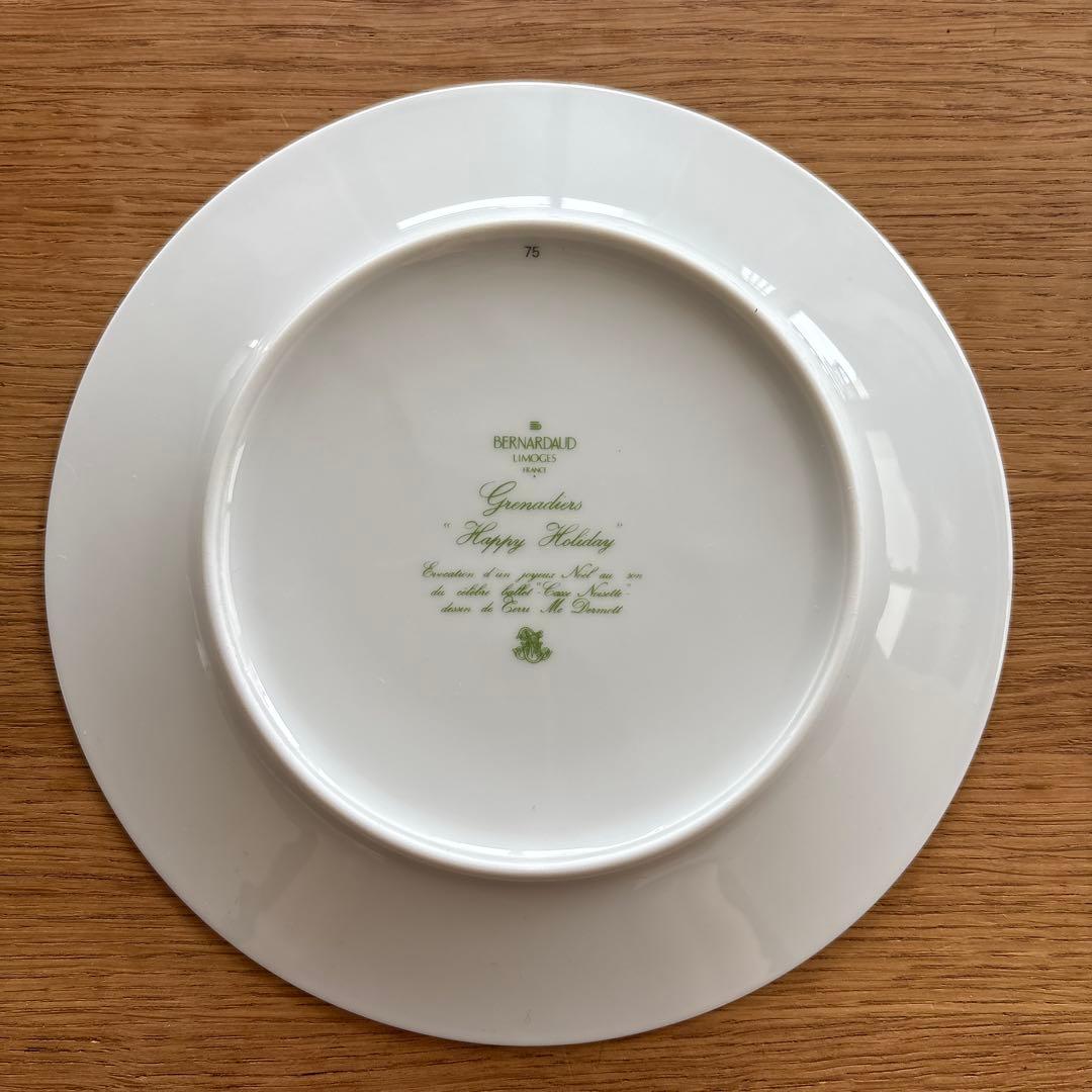 廃盤　希少　ベルナルド　リモージュ　クリスマス柄　プレート　ケーキ皿　4客