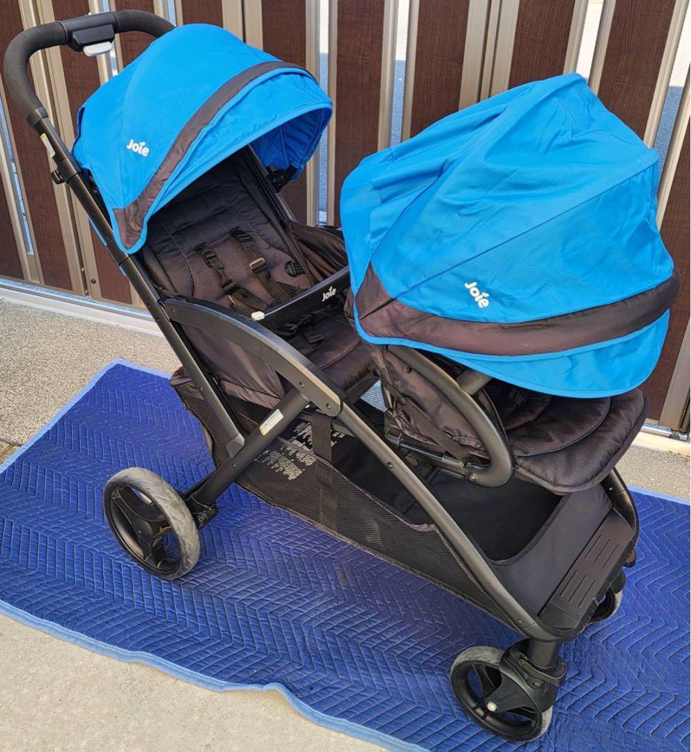 Joie ダブルベビーカー 青/黒