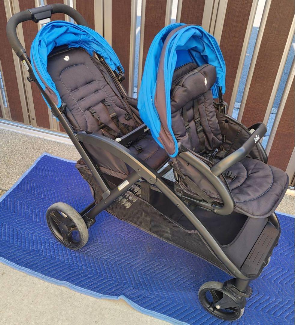 Joie ダブルベビーカー 青/黒