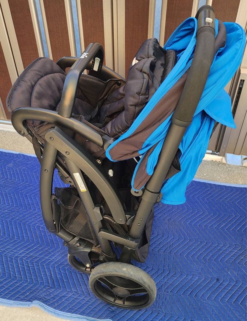 Joie ダブルベビーカー 青/黒