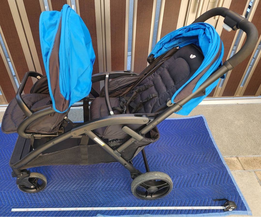 Joie ダブルベビーカー 青/黒