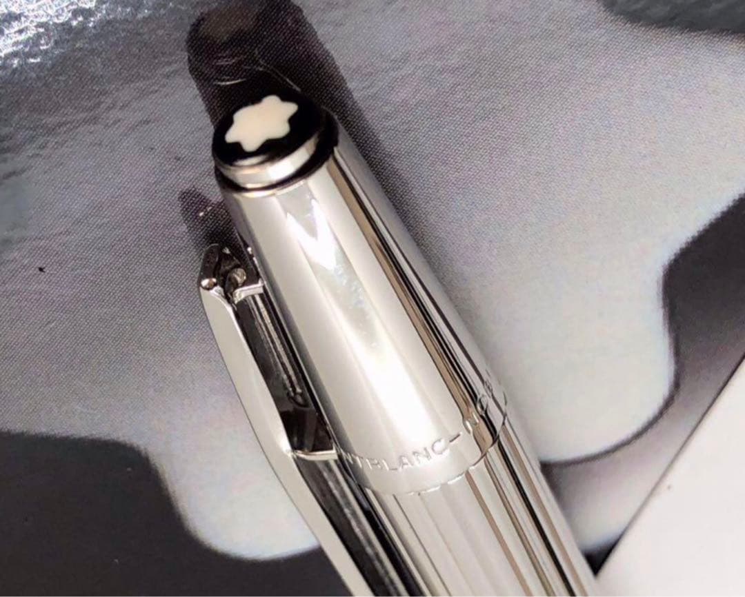 ⭐️金運アップ頂点の総プラチナ張り⭐️No1957レアな初期型S&S⭐️モンブラン社⭐️