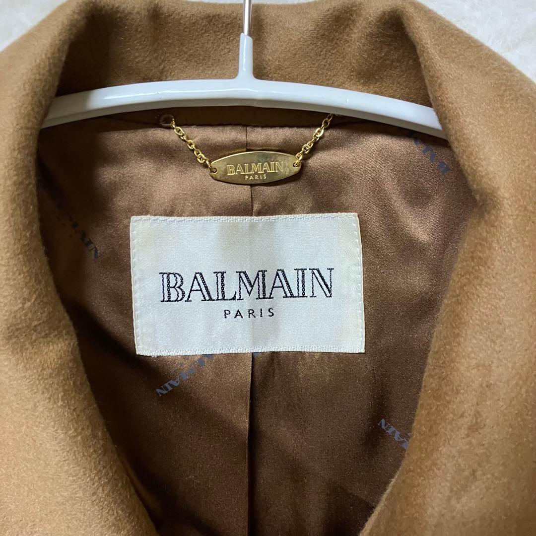 【最高級】BALMAIN ロングコート　カシミヤ・シルク100% サイズM