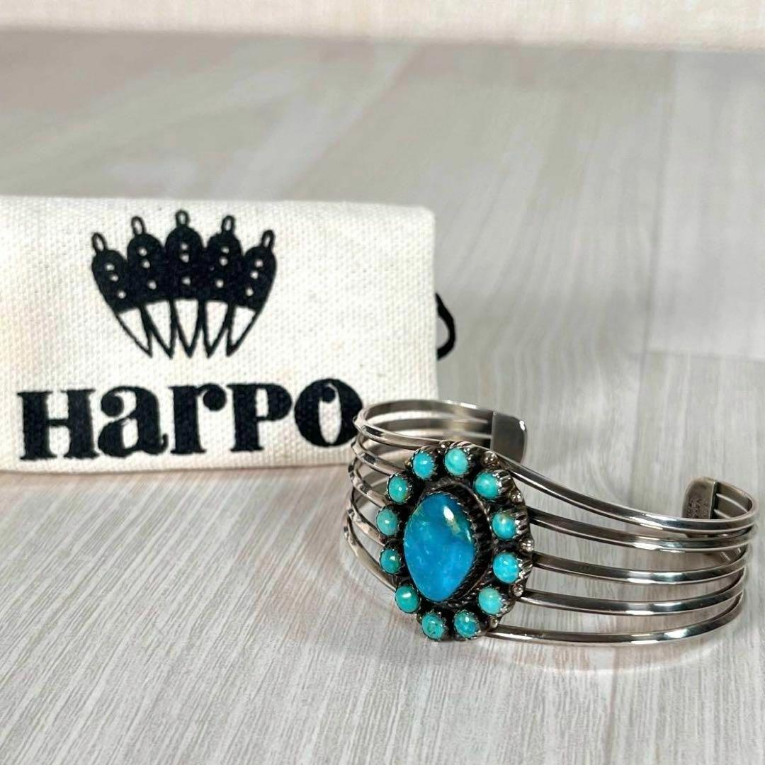 【極美品】ナバホ族 インディアンジュエリー　5連バングル　ターコイズ　シルバー