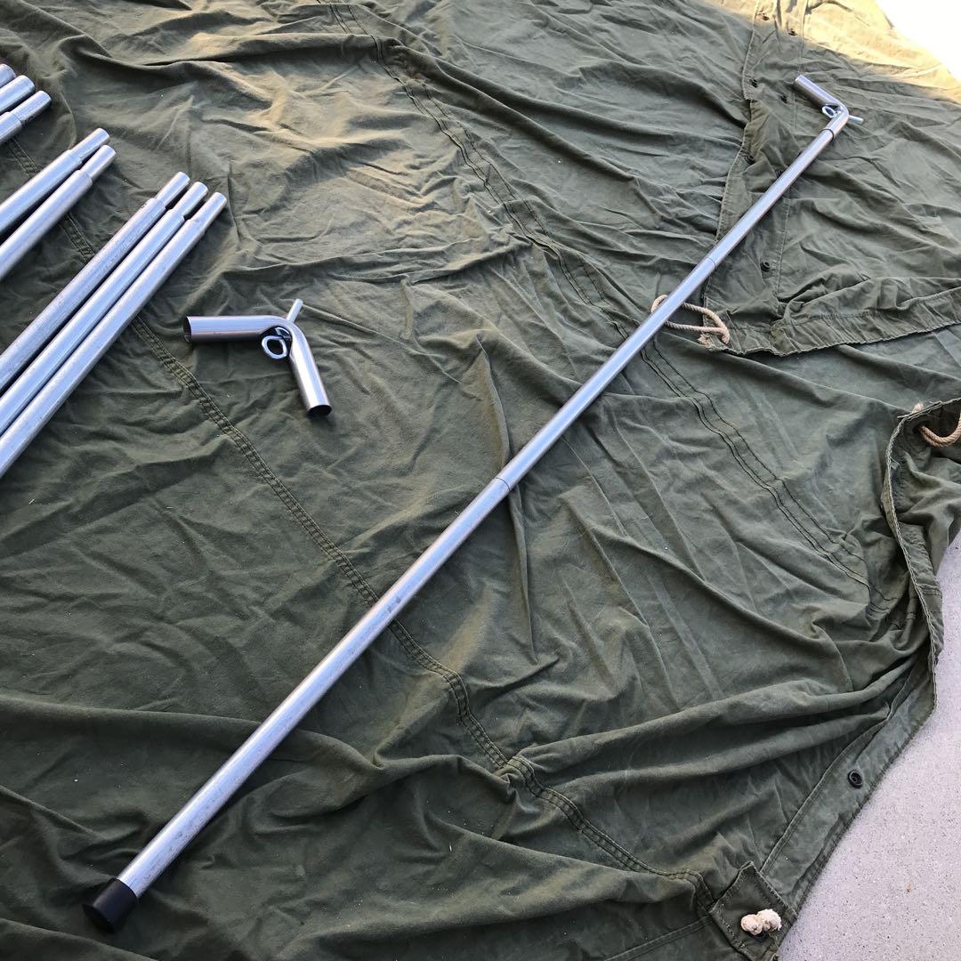 取説付《usパップテント仕様》二股フレーム＋棟ポール　らくらく設営快適空間⭐︎