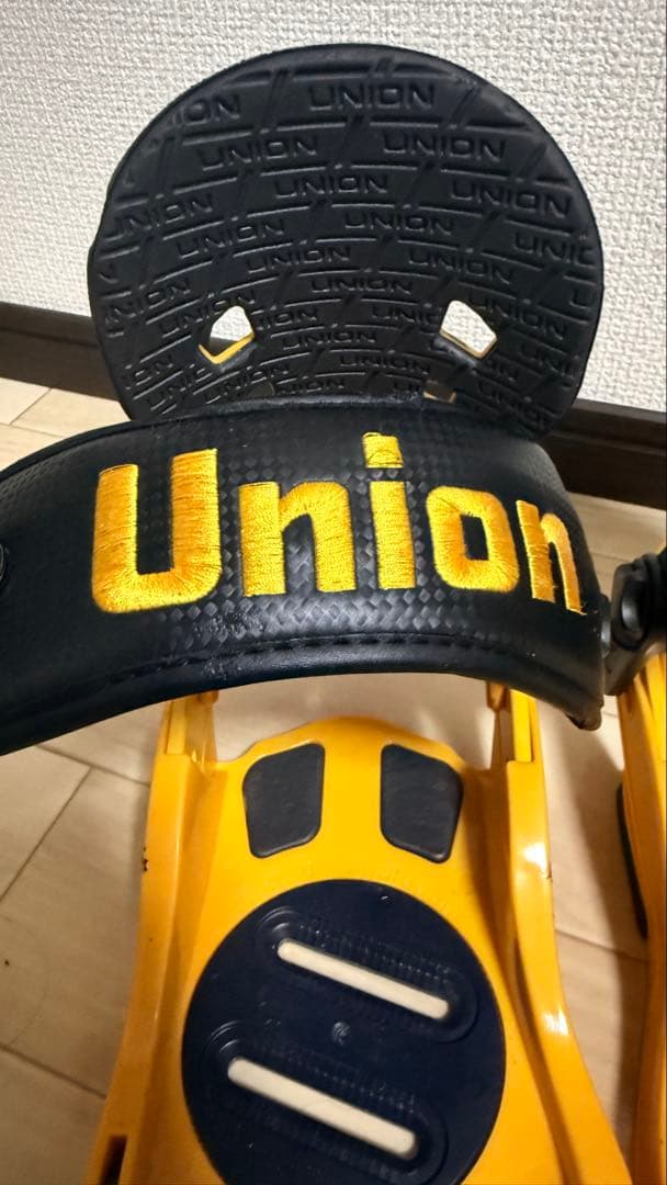 【美品】Union スノーボードビンディング イエロー/ブラック