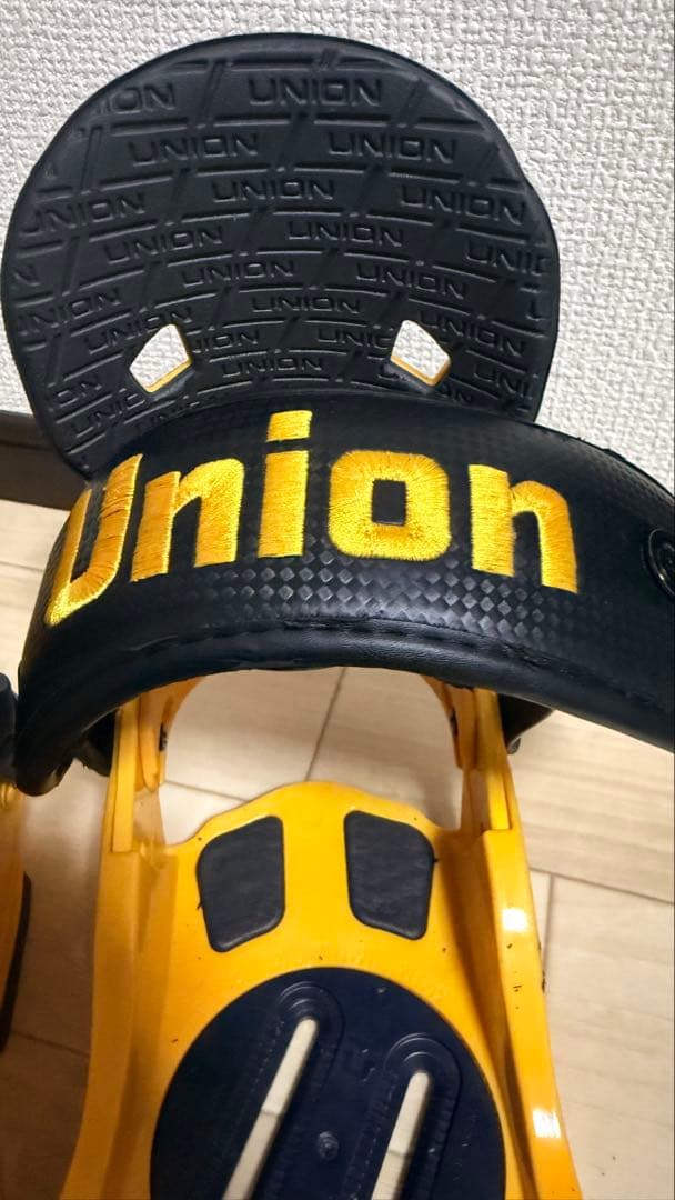 【美品】Union スノーボードビンディング イエロー/ブラック