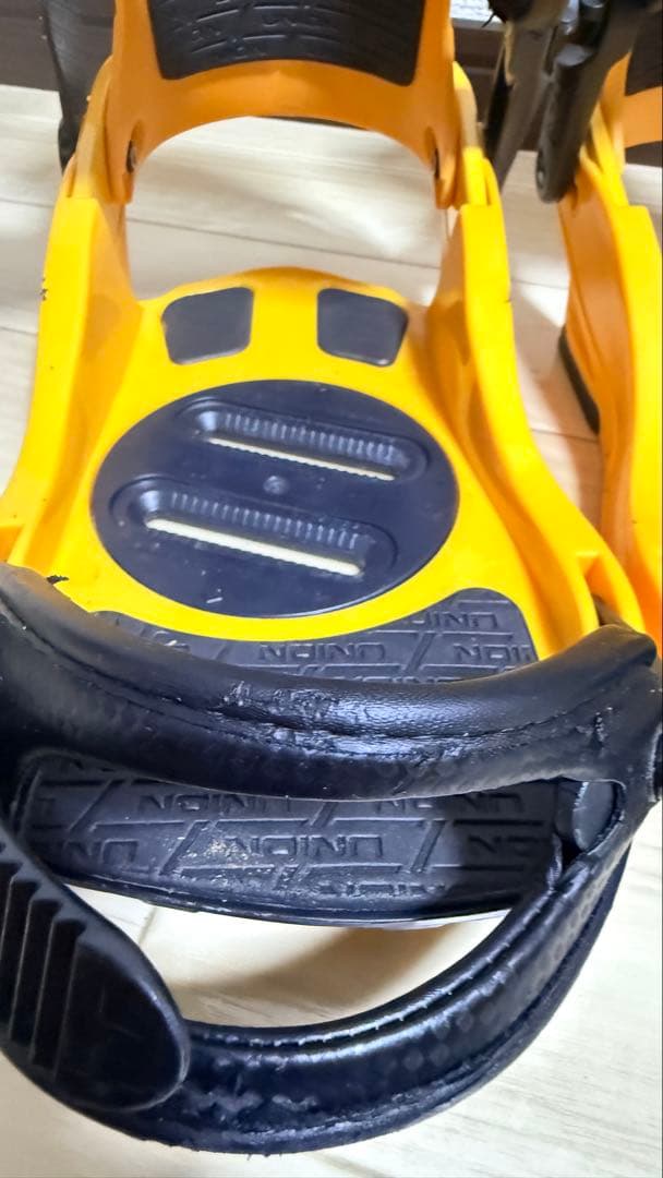 【美品】Union スノーボードビンディング イエロー/ブラック