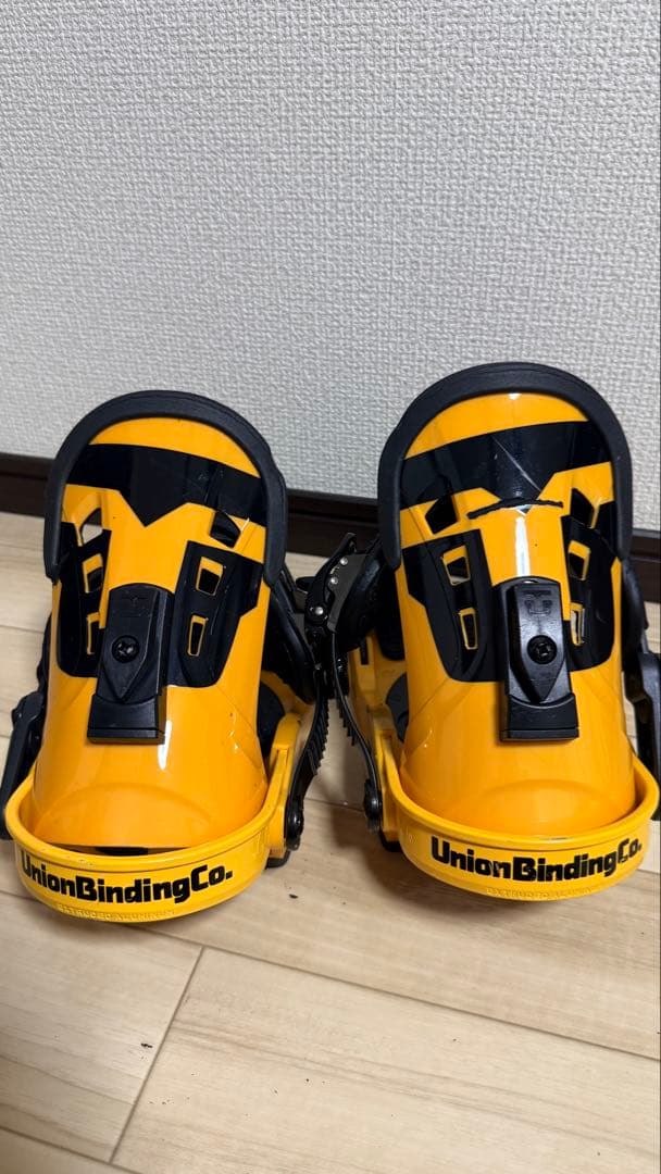 【美品】Union スノーボードビンディング イエロー/ブラック