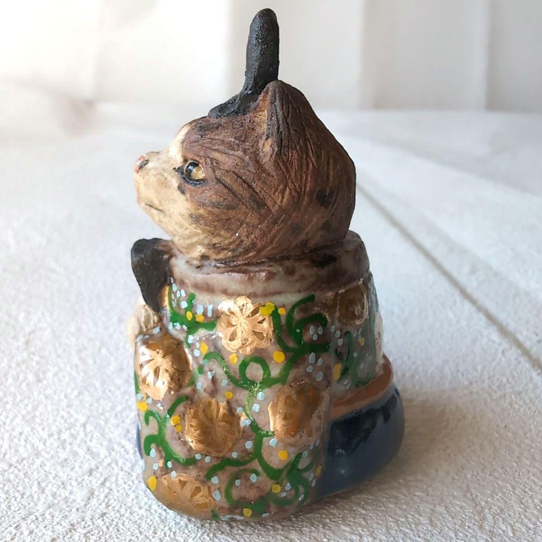 猫の雛人形5 陶器製 伝統的スタイル