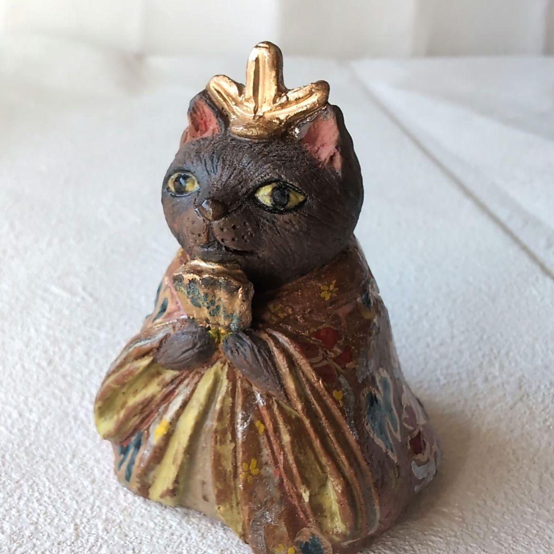 猫の雛人形5 陶器製 伝統的スタイル