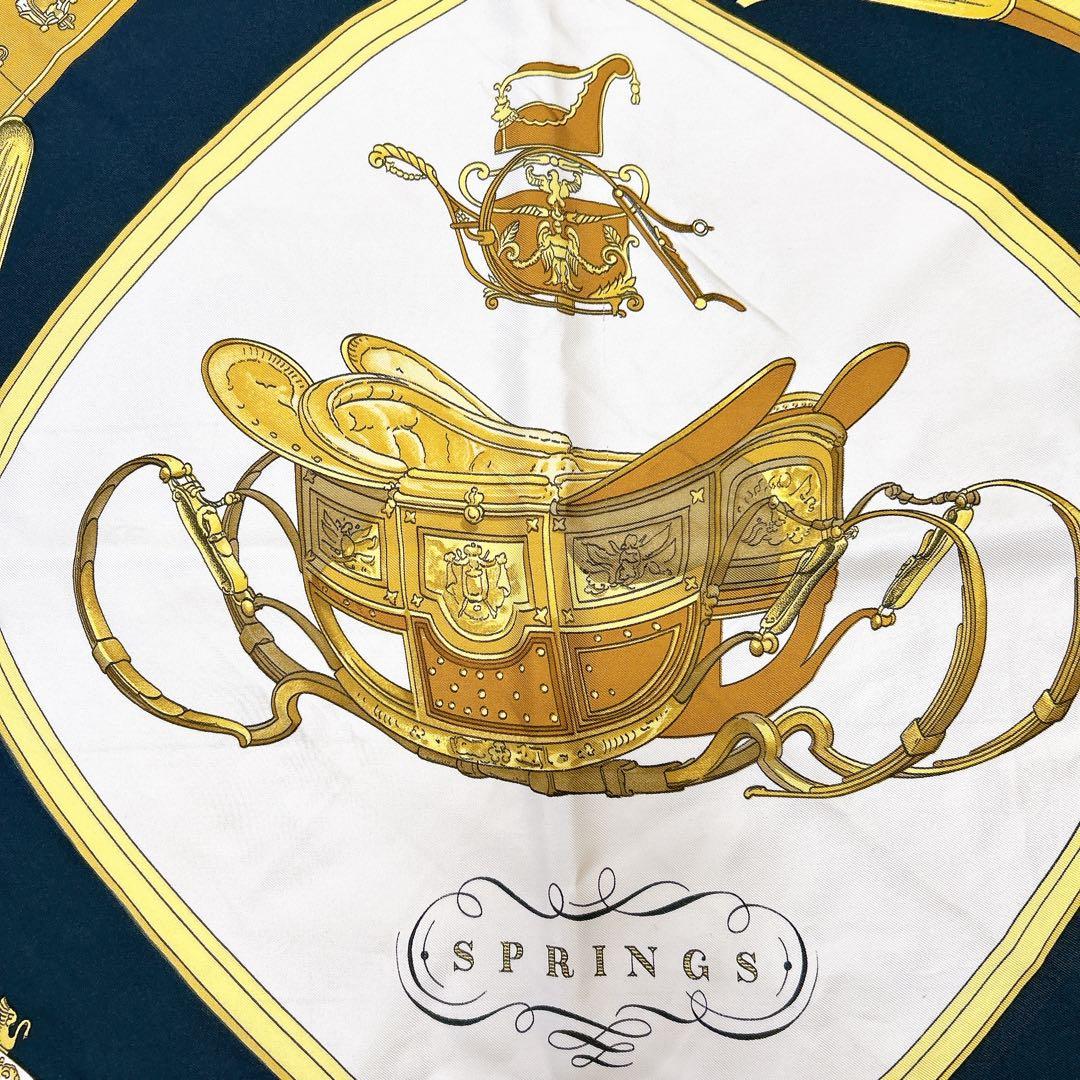 HERMÈS エルメス SPRINGS カレ90 スカーフ シルク