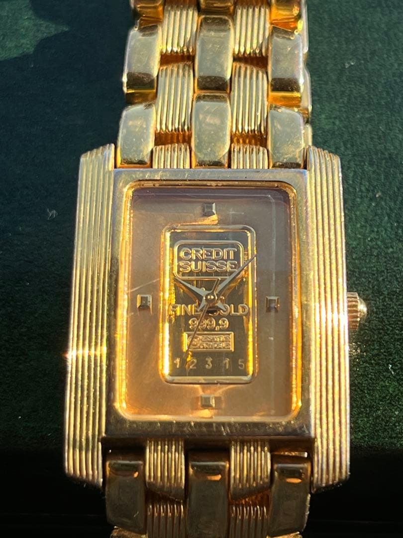 CREDIT SUISSE 純金インゴット ペアウォッチ 2本セット 不動品