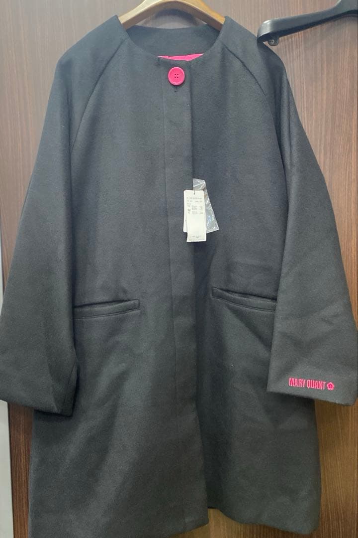マリークワント　コート　ピンクブラック　新品タグ付き　M