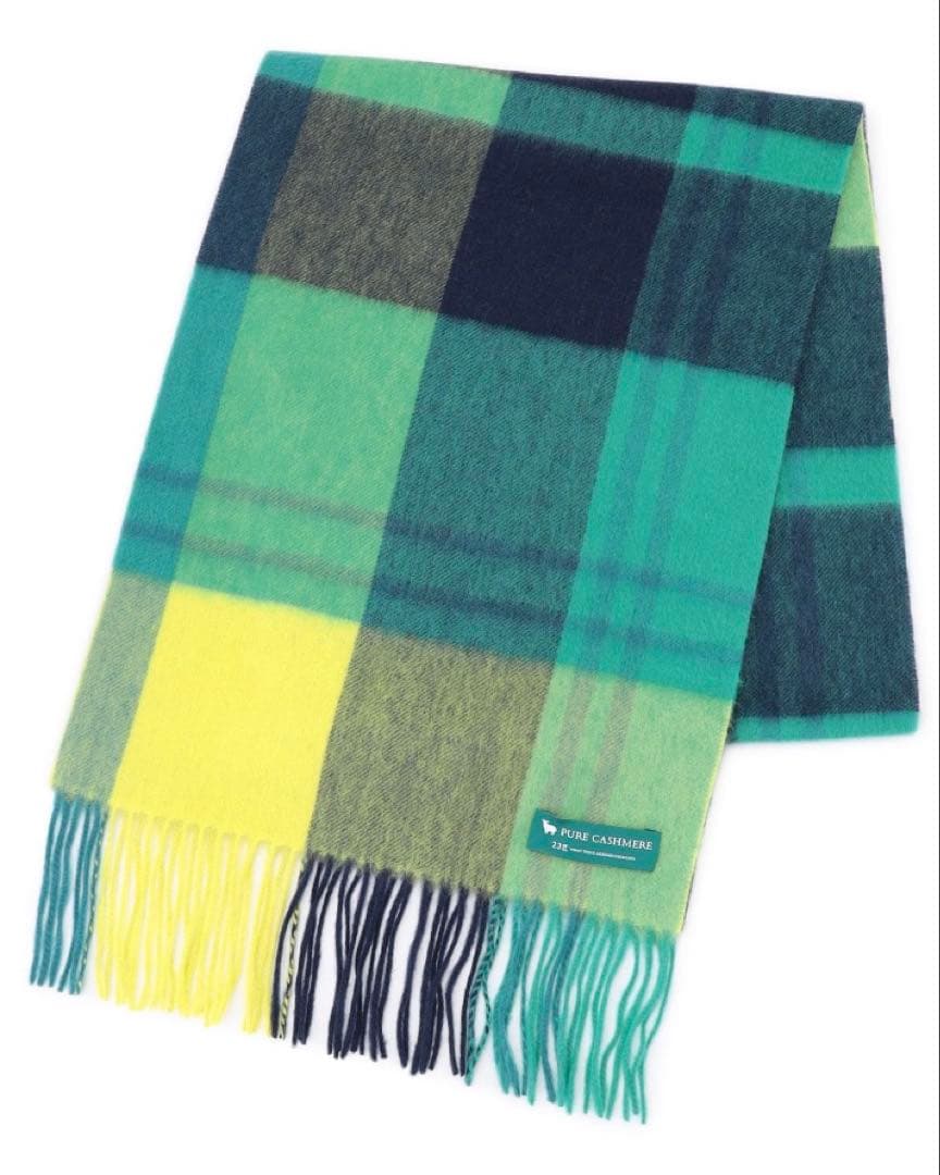 23区　カシミヤチェックマフラー