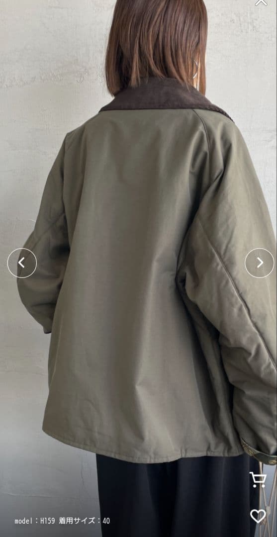 Barbour 　トランスポート　中綿 40　 オリーブ　男女兼用