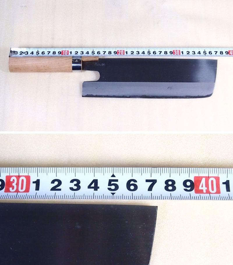 【美品】越前刃物 スウェーデン鋼 麵切り包丁/そば切り包丁/蕎麦切り包丁 菊紋