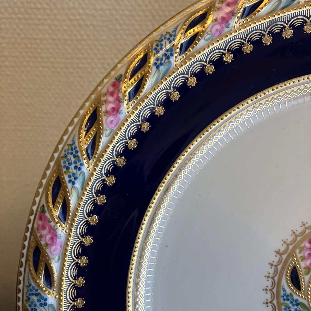 英国アンティーク　コウルドンーTiffany特注品プレート