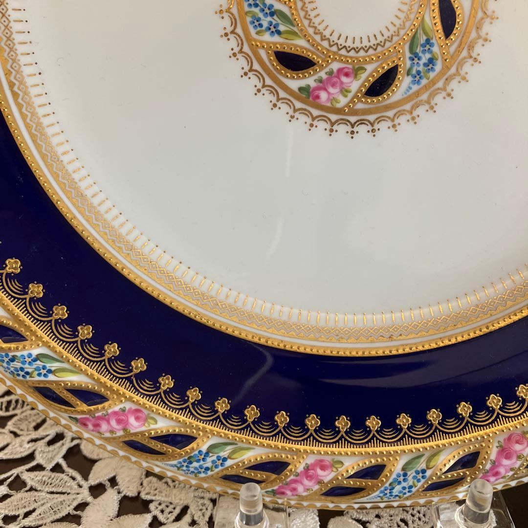 英国アンティーク　コウルドンーTiffany特注品プレート