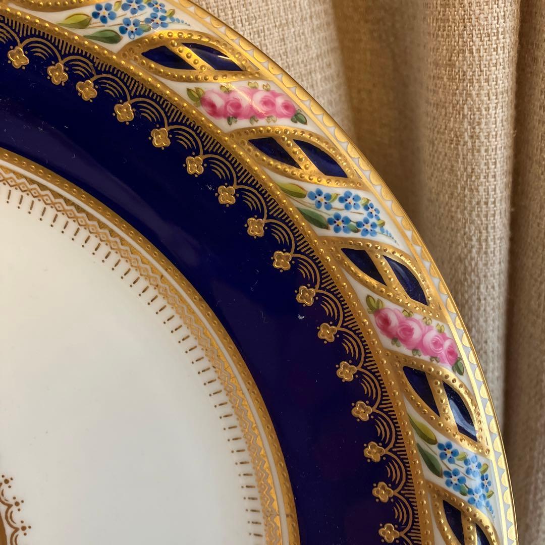 英国アンティーク　コウルドンーTiffany特注品プレート