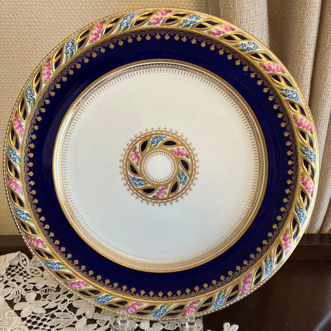 英国アンティーク　コウルドンーTiffany特注品プレート