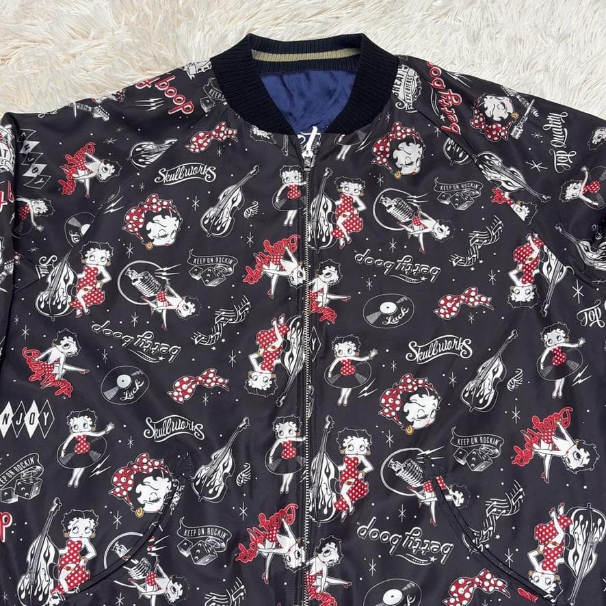 希少　SKULL WORKS × Betty Boop スカジャン リバーシブル