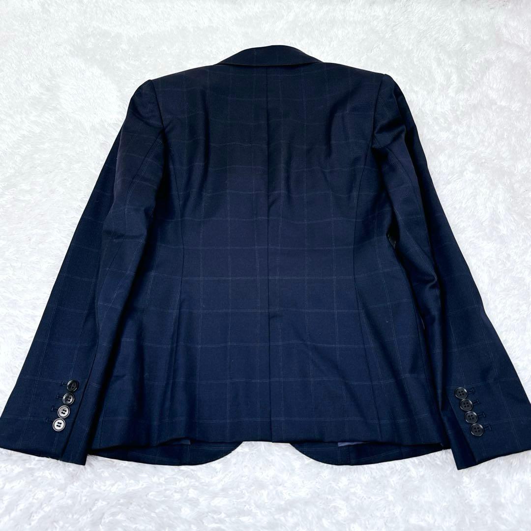 【美品】スーツカンパニー REDA グレンチェック ウール パンツスーツ L
