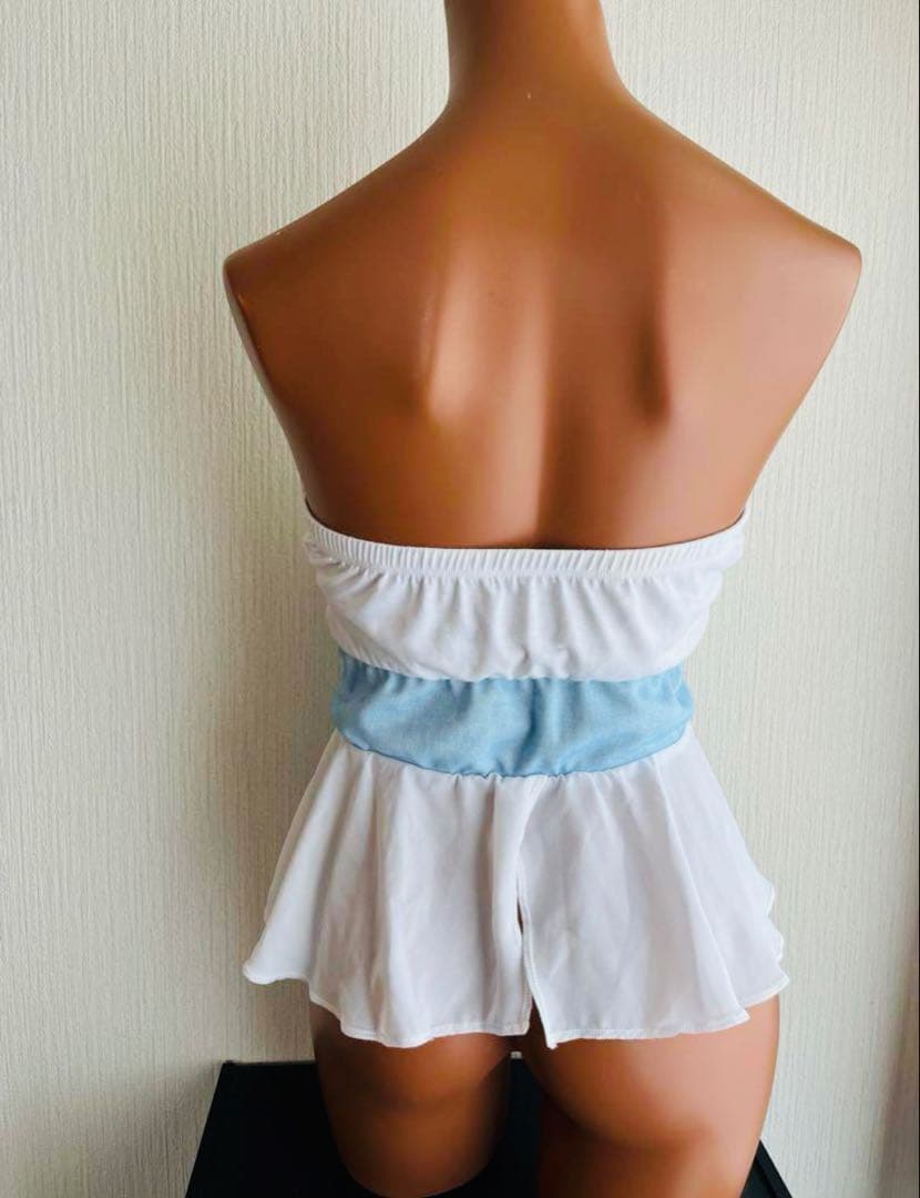 【希少】【新品タグ付き】 d.i.a. コルセット風シフォンベアトップス