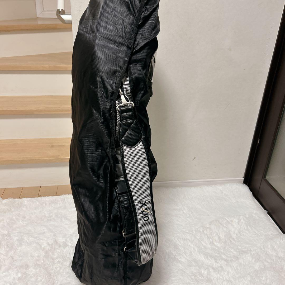 XXIOゼクシオ メンズ 大型キャディバッグ 千鳥格子柄 トラベルカバー付属