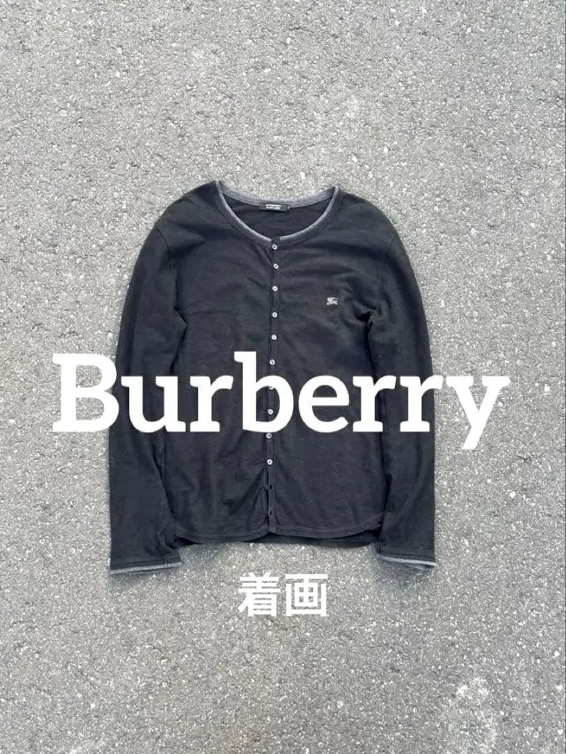 Burberry ブラック ロンT ボタン y2k グランジ archive